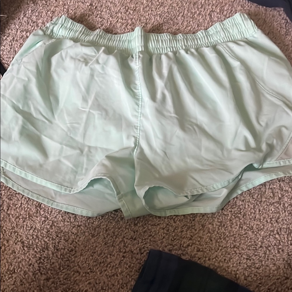 All in Motion Green Athletic Shorts Elastic Waistband